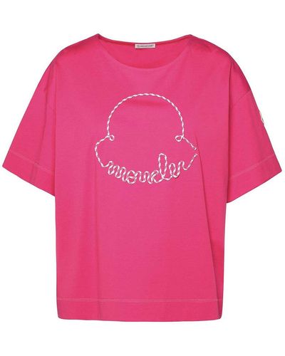 Moncler Cotton T-shirt - Pink