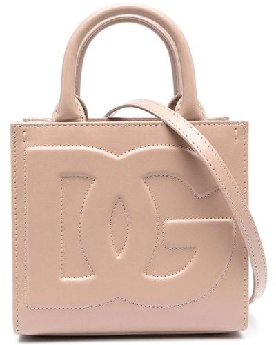 Dolce & Gabbana Bag With Logo - Natural