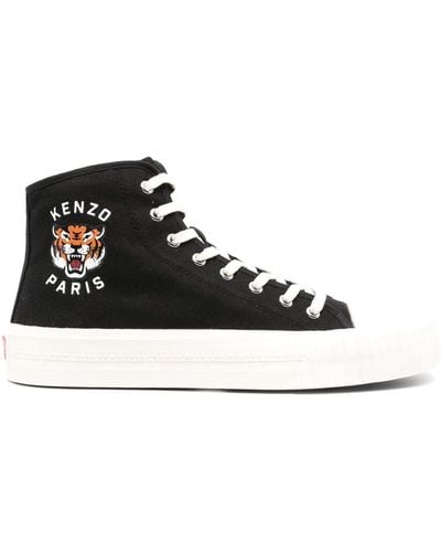 KENZO Tiger Print Sneakers - Black