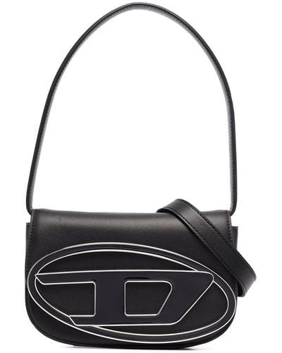DIESEL Shoulder Bag With Logo - Black