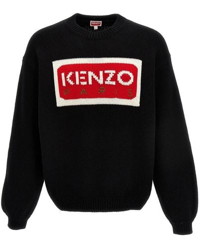 KENZO Tricolor Paris Sweater, Cardigans - Black