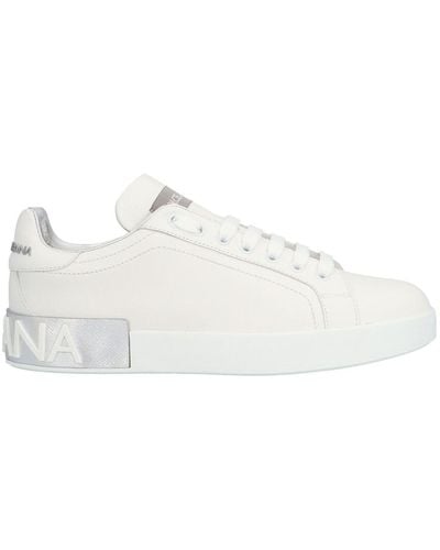 Dolce & Gabbana Portofino Sneakers In White And