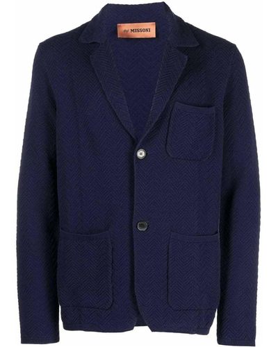 Missoni Zigzag Woven Jacket - Blue