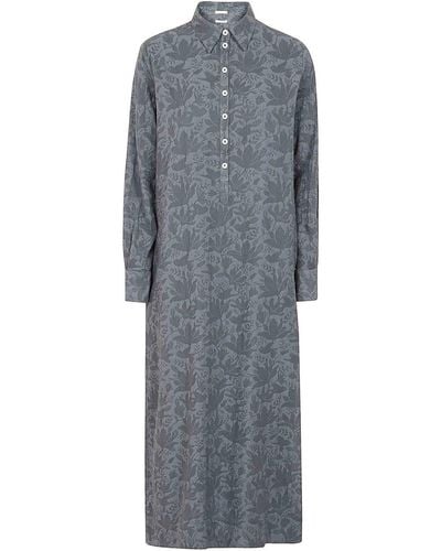 Massimo Alba Cotton Polo Dress - Gray