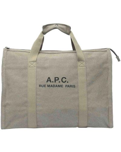 A.P.C. Recuperation Gym Shopping Bag - Grey