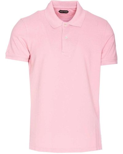 Tom Ford Pink Polo Regular Collar Frontal