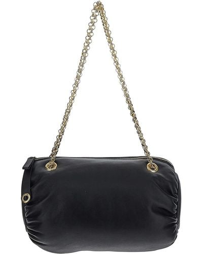 Marine Serre Pillow Bag In Black With Chain Shoulder Strap