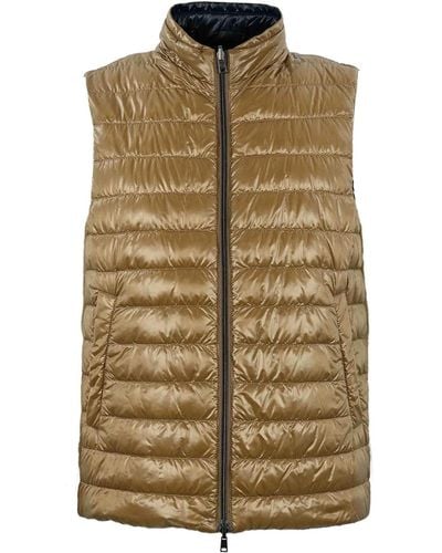 Herno Reversible Quilted Vest - Brown