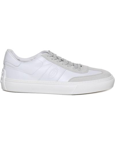 Tod's Leather Sneakers With Suede Details - White