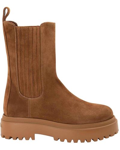 Le Silla Suede Boots - Brown