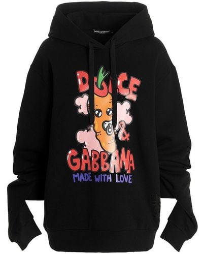 Dolce & Gabbana Printed Sweatshirt - Black