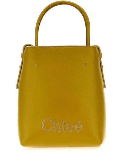 Chloé Micro E Sense Bucket Bag - Yellow