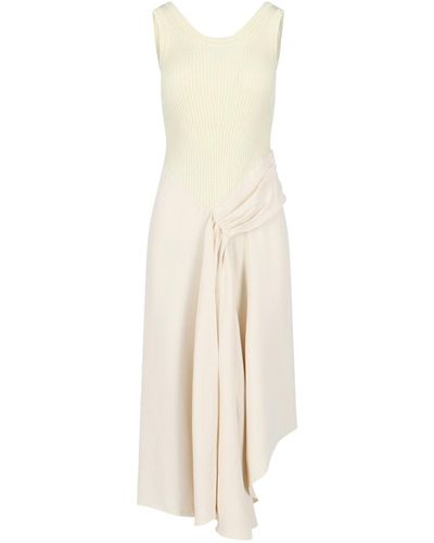 Victoria Beckham Draped Detail Dress - White