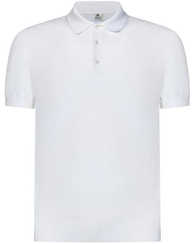 Luigi Borrelli Napoli Short-sleeved Polo Shirt In Cotton - White