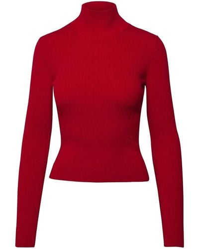 Patou Ribbed Pullover - Red