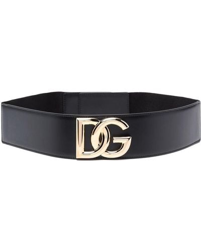 Dolce & Gabbana Logo-plaque Belt - Grey