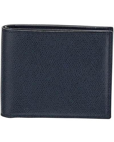 Valextra Grained Wallet - Blue
