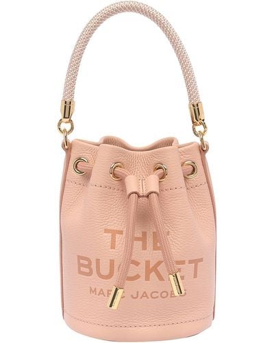 Marc Jacobs Leather Microl Bucket Bag - Pink