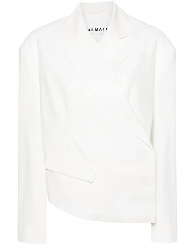 REMAIN Birger Christensen Asymmetrical Jacket - White