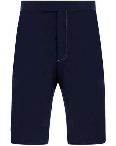 Thom Browne Cotton Blend Chino Shorts - Blue