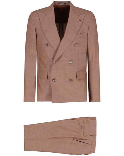 Tagliatore Double-breasted Suit - Brown