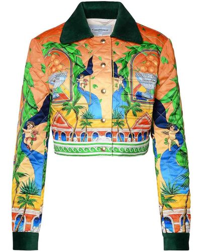 Casablancabrand Multicolor Polyester Jacket - Black