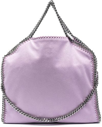 Stella McCartney Falabella Faux Leather Bag With Chain Trim - Purple