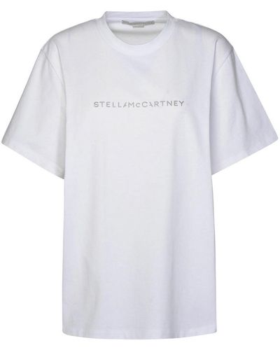 Stella McCartney T-shirt Logo Glitter - White