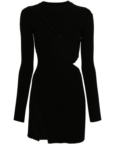 The Attico Dress Cut Out Details - Black