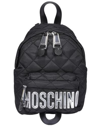 Moschino Quilted Nylon Backpack - Black