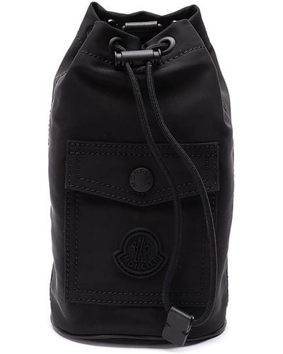 Moncler Mini Drawstring Pouch Bag - Black