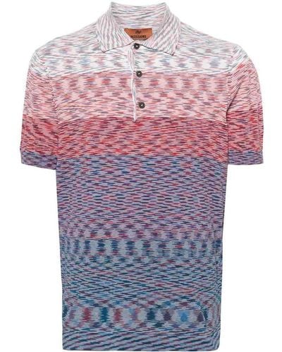 Missoni Tie-dye Print Cotton Polo Shirt - Pink