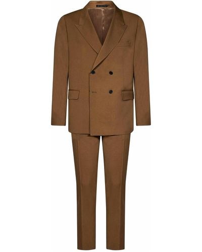Low Brand Safari-colored Tropical Virgin Wool Suit - Brown