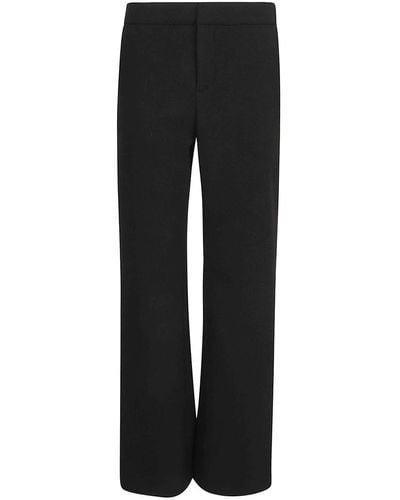 Balmain Double Crepe Flare Trousers - Black