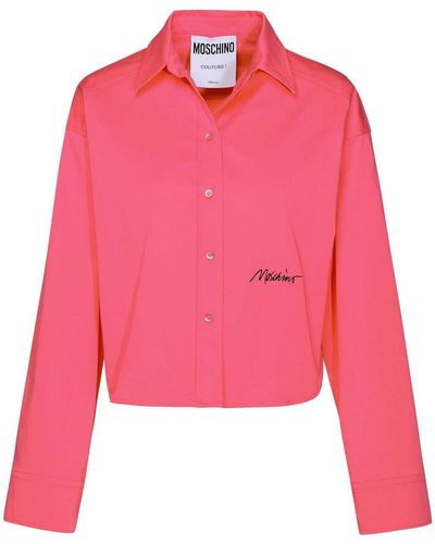 Moschino Embroidery Shirt - Pink