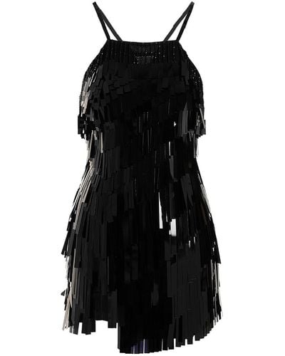 The Attico Sequined Mini Dress - Black