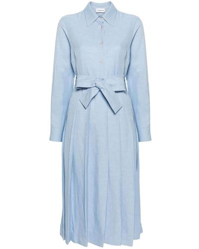 P.A.R.O.S.H. Long Sleeves Chemisier Dress - Blue