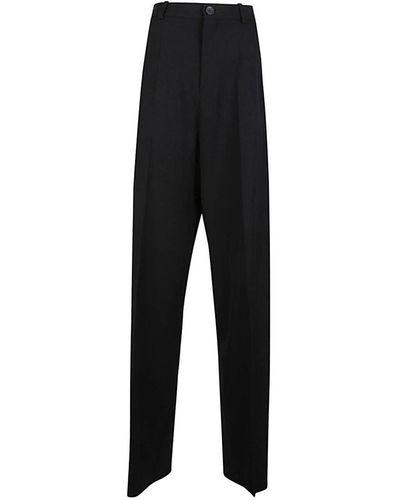 Balenciaga Wool Tailored Trousers - Black