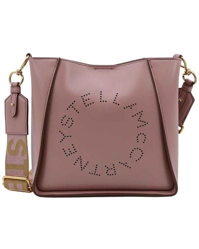 Stella McCartney Stella Logo Vegan Leather Shoulder Bag - Purple