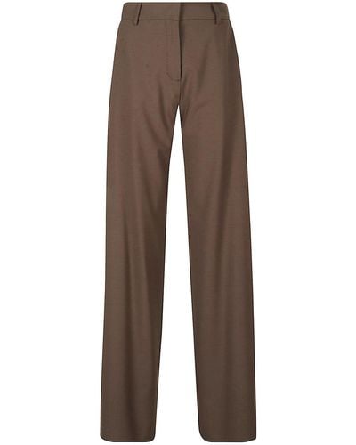 Malo Pants With Pleats - Brown