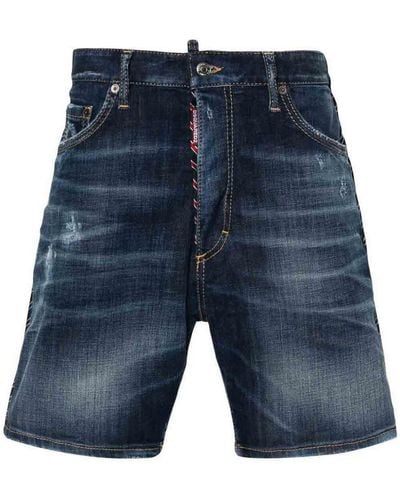 DSquared² Cotton Shorts - Blue