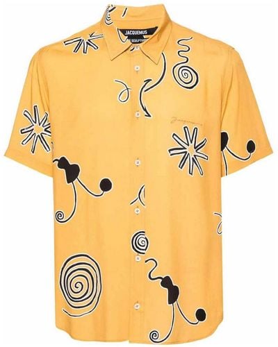 Jacquemus Melo Spiral-print Shirt - Yellow