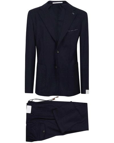 Eleventy Single Breasted Suit Soft Pant jogger - Blue