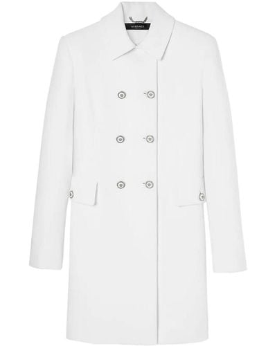 Versace Double-breasted Coat - White