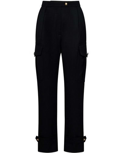 Alexander McQueen Wool Military Pants With Pockets - Black
