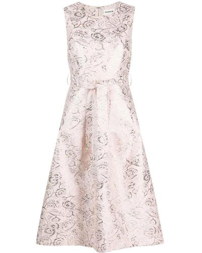P.A.R.O.S.H. Lurex Jacquard Short Dress - Pink