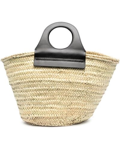 Hereu Woven-straw Tote Bag - Metallic