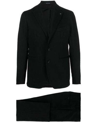 Tagliatore Notched-lapel Suit - Black