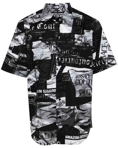Versace Magazine Print Shirt - Black