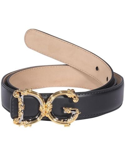 Dolce & Gabbana Dg Buckle Leather Belt - Pink